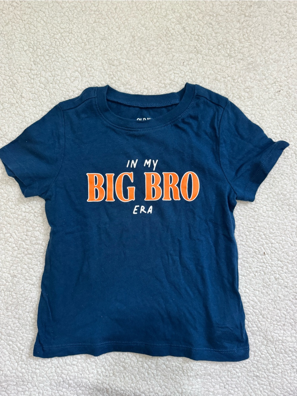 Navy Graphic Tee "In My Big Bro Era"